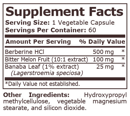 Pure Nutrition - BERBERINE COMPLEX - 60 Veg Capsules