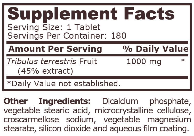 Pure Nutrition - TRIBULUS TERRESTRIS 1000 МГ - 180 Таблетки
